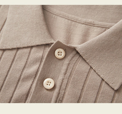 Polo Tejido Elástico Manga Corta para Hombre - Image 32