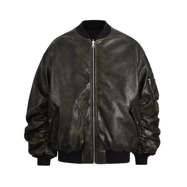 Chaqueta Acolchada Estilo Piloto Americano en Algodón