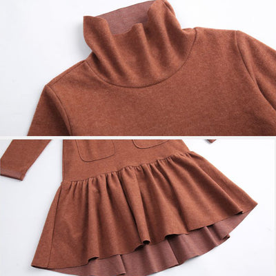 Vestido Literario Negro Cuello Alto Ajustado Mamá e Hija - Image 12