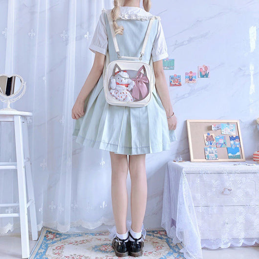 Bolsa Transparente para Muñecas de Gato Japonés Adorable de Algodón - Image 5