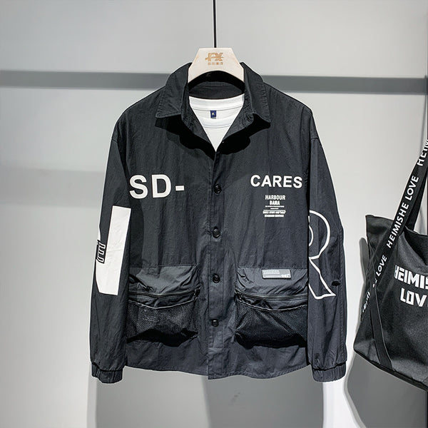 Chaqueta Casual para Hombre Estilo Coreano con Protección Solar y Detalles en Contraste - Image 4