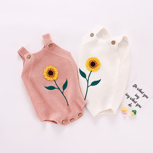 Body Tejido para Bebé Niña Girasol con Tirantes - Image 6
