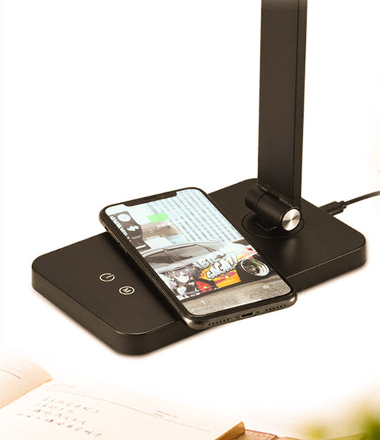 Lámpara de Escritorio LED con Protección Ocular y Carga Inalámbrica Dual - Image 2