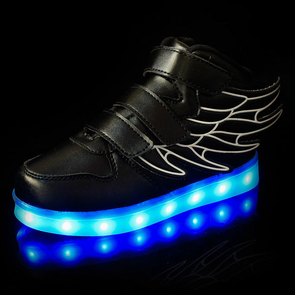 Zapatos LED Infantiles con Alas Luminosas y Carga USB