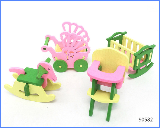 Casa de Muñecas de Madera Miniatura para Juego Infantil - Image 12