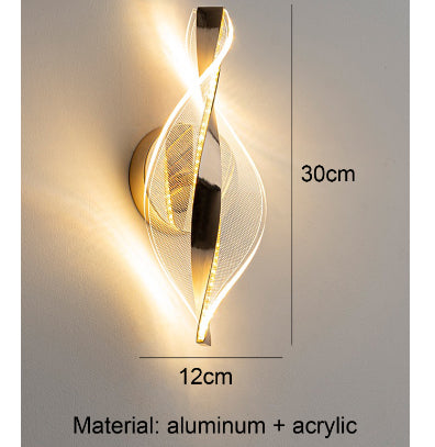 Lámpara de Pared LED Copo de Nieve Aluminio Dorado para Pasillos - Image 6
