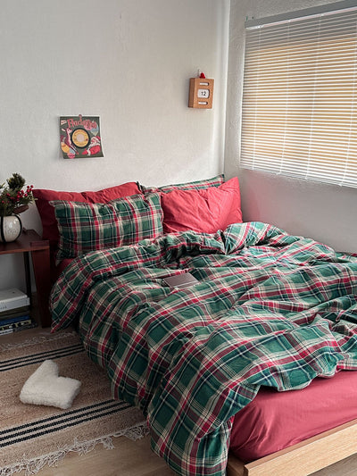 Juego de Cama Navideño Nordic 4 Piezas Algodón Teñido Lavado - Image 22