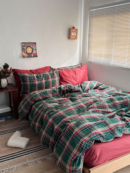 Juego de Cama Navideño Nordic 4 Piezas Algodón Teñido Lavado - Image 22