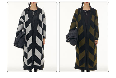 Suéter Holgado Reductor con Corte Oblicuo - Chaqueta Casual Gruesa - Image 8