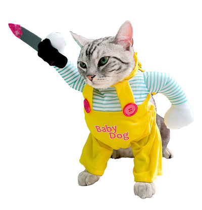 Disfraz de Gato Asesino Amarillo - Ropa Creativa para Mascotas - Image 8
