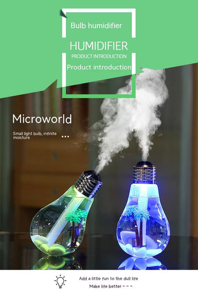 Humidificador Lámpara Nocturna con Paisaje Miniatura y Luz LED Colorida - Image 7