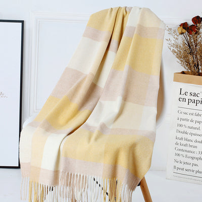 Bufanda Escocesa de Lana para Mujer - Abrigo Cálido Otoño e Invierno - Image 41