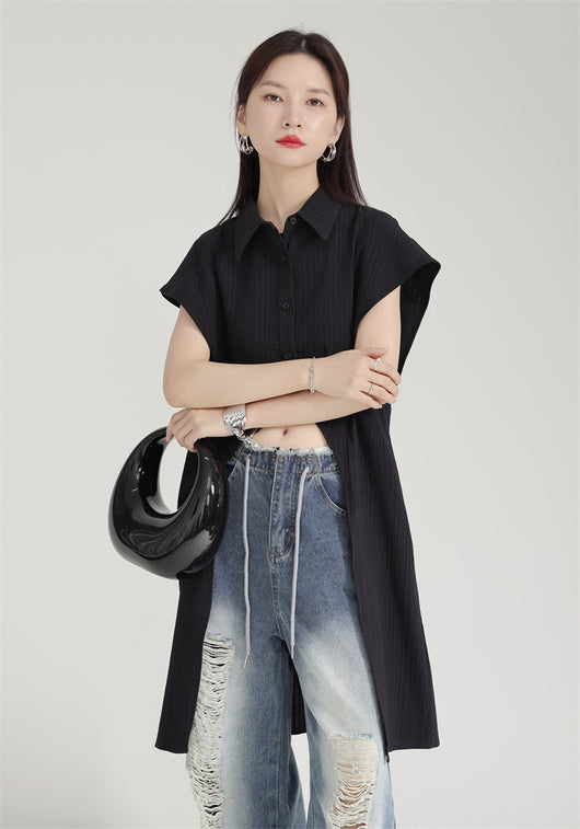 Cardigan Corto Irregular para Mujer - Manga Corta Versátil - Image 21
