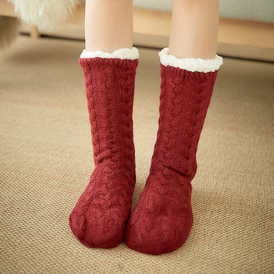 Pantuflas de Felpa Casual Plus para Mujer - Calcetines Térmicos Tubo Medio - Image 24