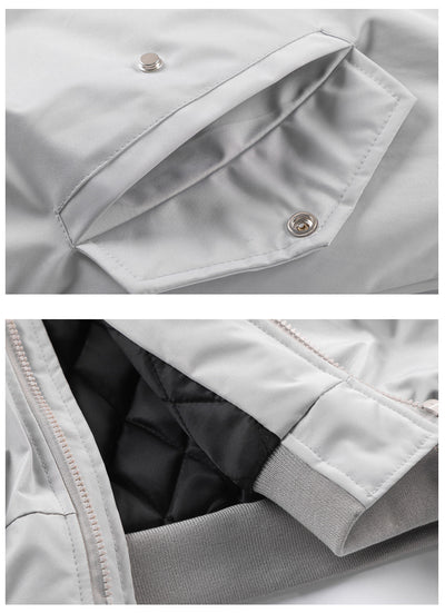 Chaqueta Acolchada de Algodón con Cuello Mao y Múltiples Bolsillos - Image 11