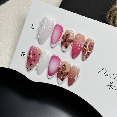 Parches de Uñas Artesanales 3D - Diseños Lindos Tallados a Mano
