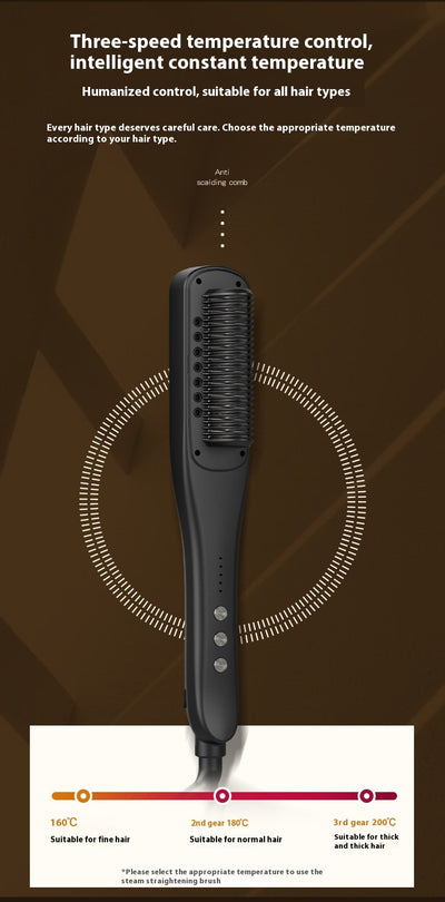 Peine Alisador de Vapor Golden Rice - Hidratación Profunda y Anti-Frizz - Image 16