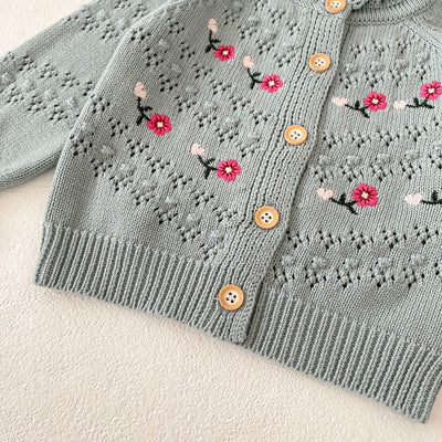 Cardigan Tejido Hueco Bordado Versátil - Image 21
