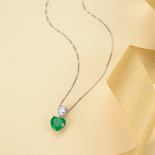 Collar Colgante de Cristal Diamante Retro con Temperamento Europeo y Americano para Mujer