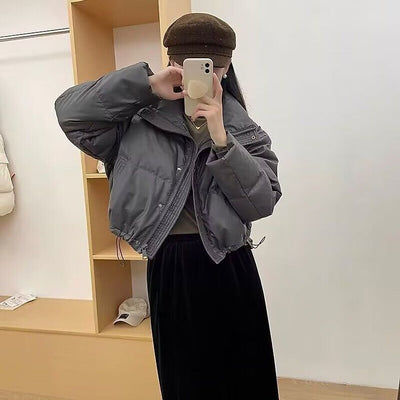 Chaqueta Acolchada de Cuero PU sin Lavado - Abrigo Corto Grueso para Mujer - Image 24