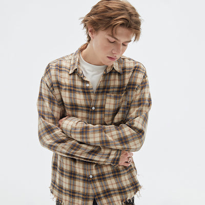 Camisa de Cuadros Vintage con Textura Brushed - Image 3