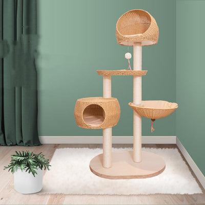 Árbol Rascador Multicapa en Madera Maciza para Gatos - Image 9