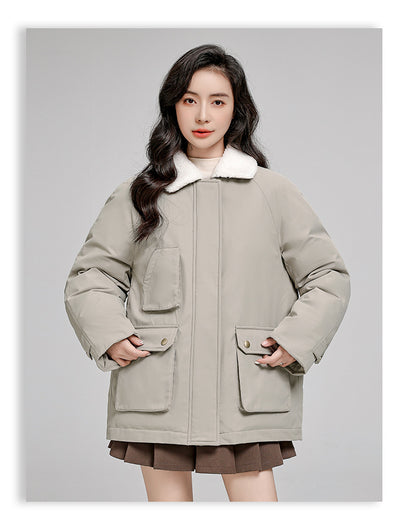 Chaqueta Acolchada Suelta Estilo Coreano en Algodón - Image 7