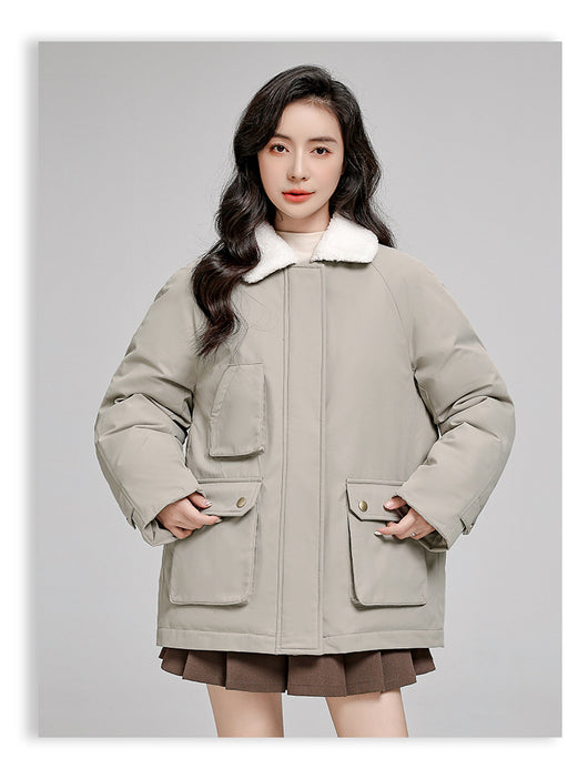 Chaqueta Acolchada Suelta Estilo Coreano en Algodón - Image 7