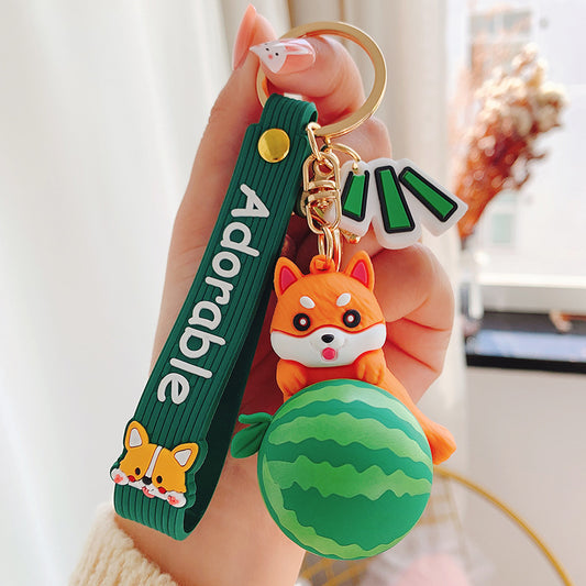 Llavero Adorable Shiba Inu Frutal de Dibujos Animados - Image 2
