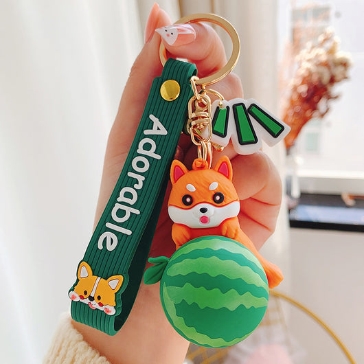 Llavero Adorable Shiba Inu Frutal de Dibujos Animados - Image 2