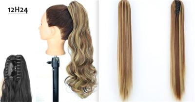 Peluca de Fibra Sintética con Clip Tipo Garra - Cabello Liso y Voluminoso - Image 39