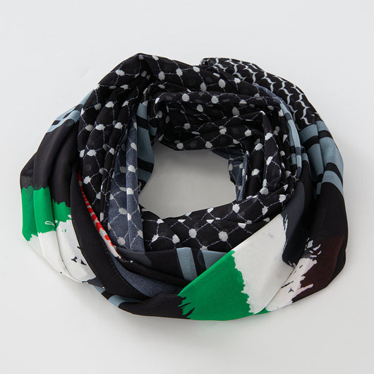 Pañuelo Chiffon Estampado Bandera - Moda Árabe Dubai - Image 10