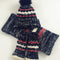 Conjunto de Bufanda, Gorro y Guantes Tejidos en Tonos Cálidos