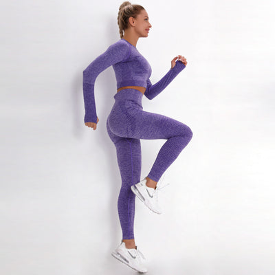 Conjunto Deportivo Ajustado con Estampado Jacquard de Puntos - Image 13