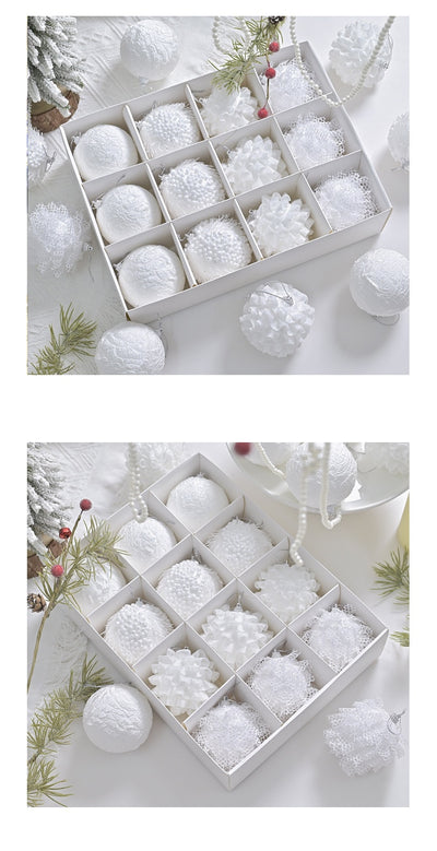 Esfera Navideña con Encaje y Brillo - Adorno Colgante en Caja de Regalo - Image 10