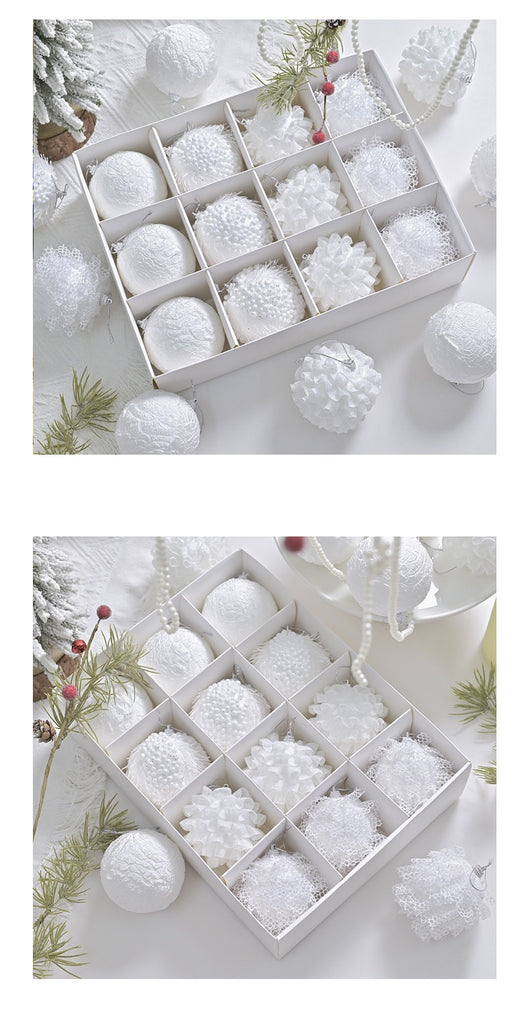 Esfera Navideña con Encaje y Brillo - Adorno Colgante en Caja de Regalo - Image 10