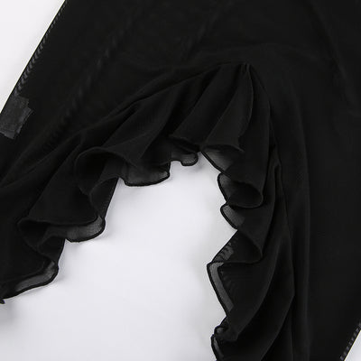 Top Maxi de Tul Negro con Volantes - Image 19
