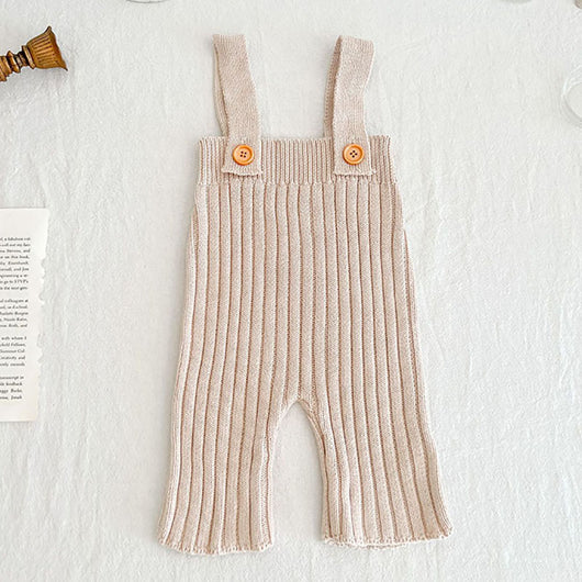 Pantalón Infantil de Cintura Alta con Tirantes y Pierna Ancha - Image 7