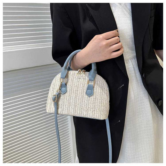 Bolsa Mensajera Tejida Portátil de Estilo Casual - Image 11