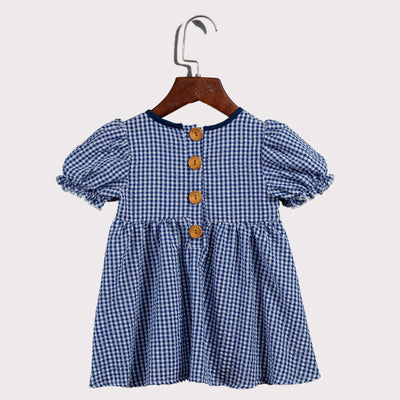 Vestido Infantil Festivo a Cuadros con Bordados para el Día de la Independencia - Image 12