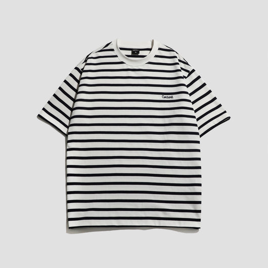 Camiseta Rayada Hombre Marca Americana - Corte Relajado Cuello Redondo - Image 6