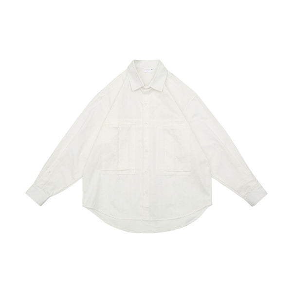 Chaqueta Camisa Lavada de Manga Larga Minimalista para Hombre y Mujer - Image 3