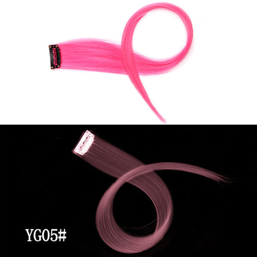 Extensión de Cabello Luminoso con Clip - Mechón Arcoíris 50 CM sin Rastro - Image 6
