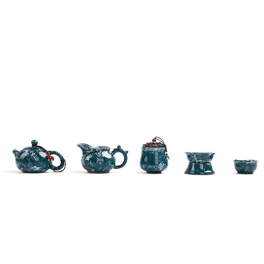 Juego de Té Kung Fu de Cerámica Marmolada con Logo Personalizado - Image 7