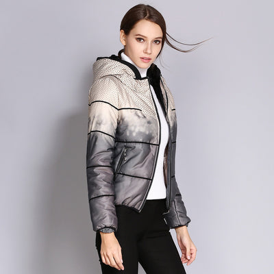 Abrigo de Invierno para Mujer con Plumón y Lunares - Image 3