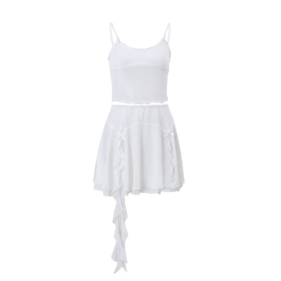 Camisola de Malla con Cinta y Falda Elegante - Image 3