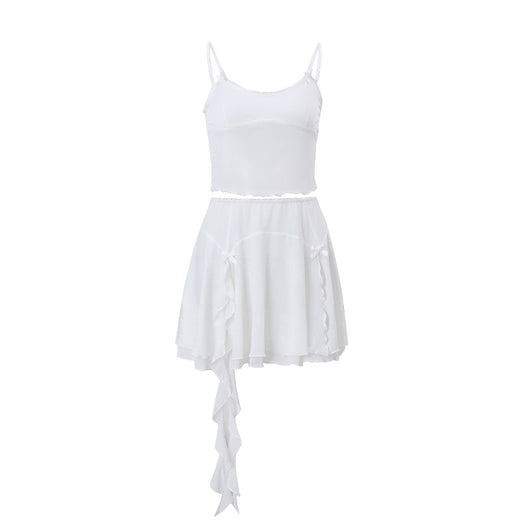 Camisola de Malla con Cinta y Falda Elegante - Image 3