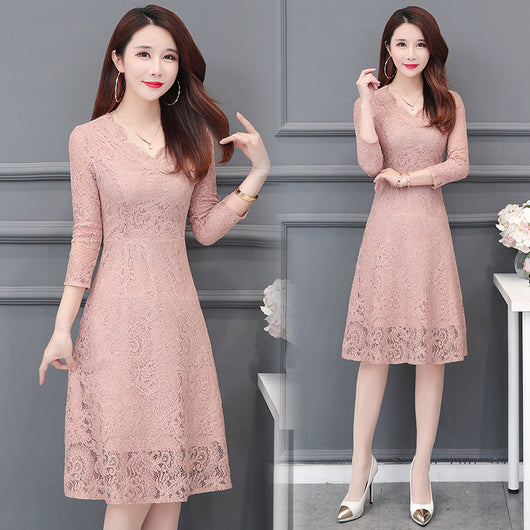 Vestido de Encaje Midi para Otoño - Image 8