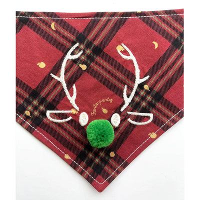 Pañuelo Triangular Navideño para Mascotas - Diseño Venado para Perros y Gatos - Image 13