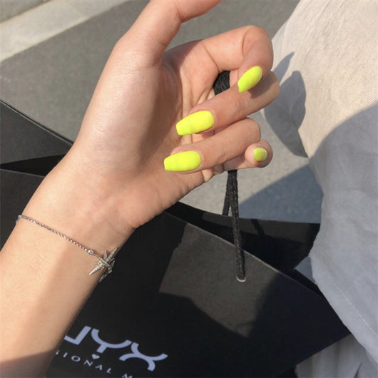 Uñas Postizas Trapecio Alargadas Pato Mandarín Oscuro - Image 16